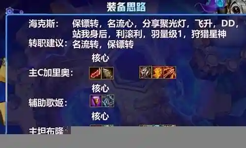 刺客加里奥阵容搭配插图