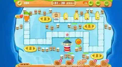保卫萝卜2的45关攻略图解法_1插图