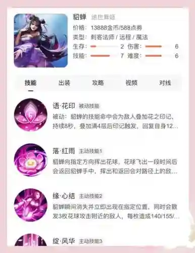 貂蝉二技能打两个插图