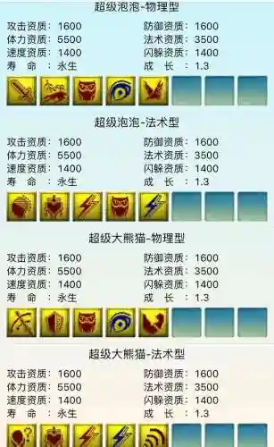 梦幻西游所以神兽种类插图1