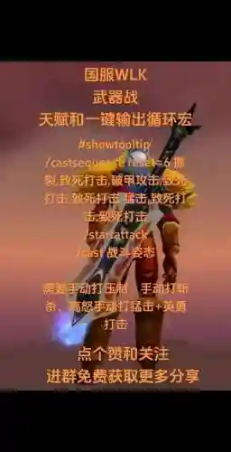 魔兽世界pvp武器战宏，tbc武器战pvp宏插图
